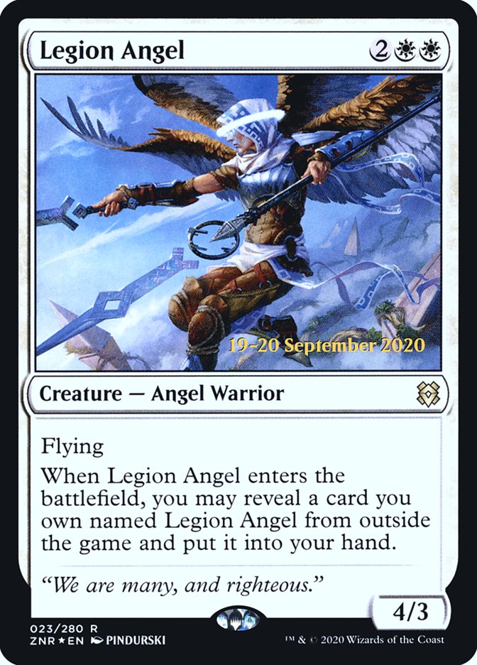 Legion Angel [Zendikar Rising Prerelease Promos] | Odin's Place