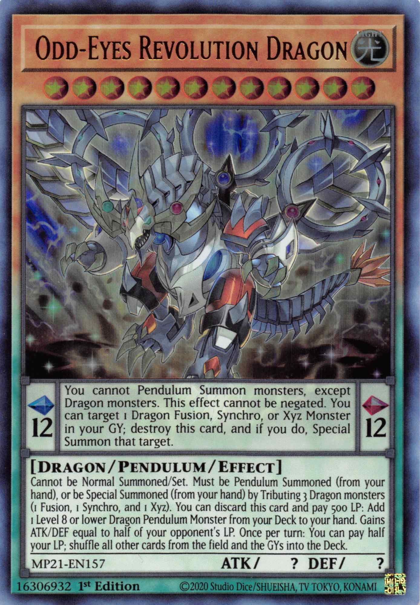 Odd-Eyes Revolution Dragon [MP21-EN157] Ultra Rare | Odin's Place