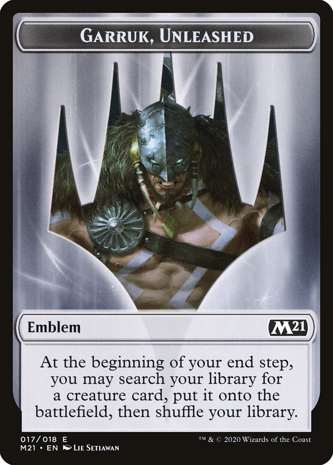 Garruk, Unleashed Emblem [Core Set 2021 Tokens] | Odin's Place