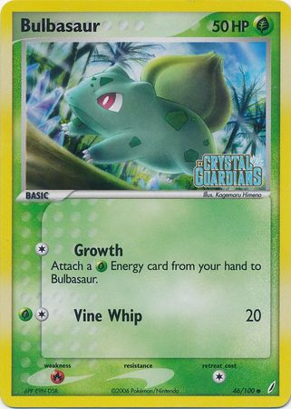 Bulbasaur (46/100) (Stamped) [EX: Crystal Guardians] | Odin's Place