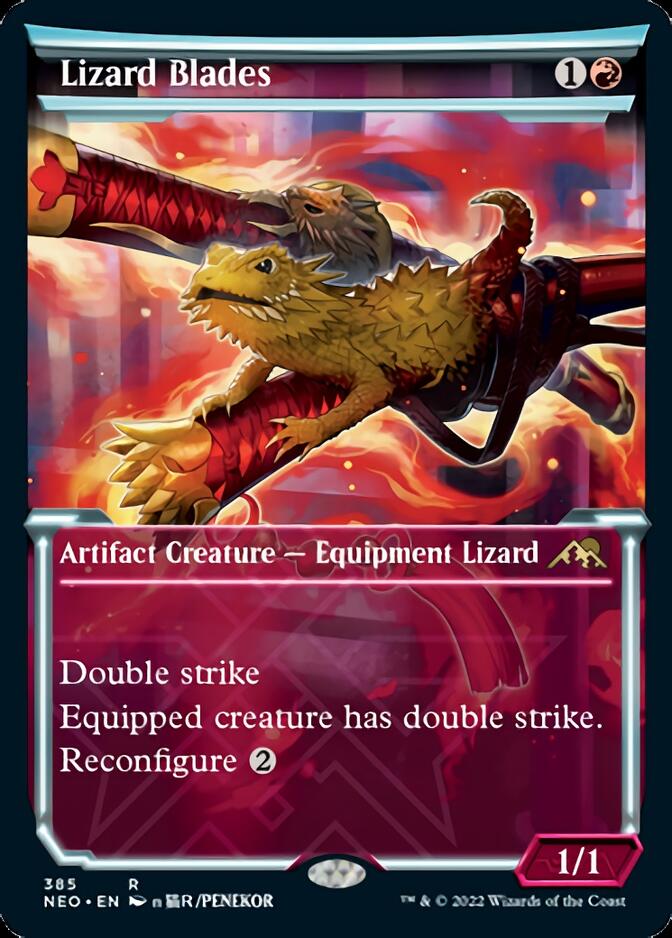 Lizard Blades (Showcase Soft Glow) [Kamigawa: Neon Dynasty] | Odin's Place