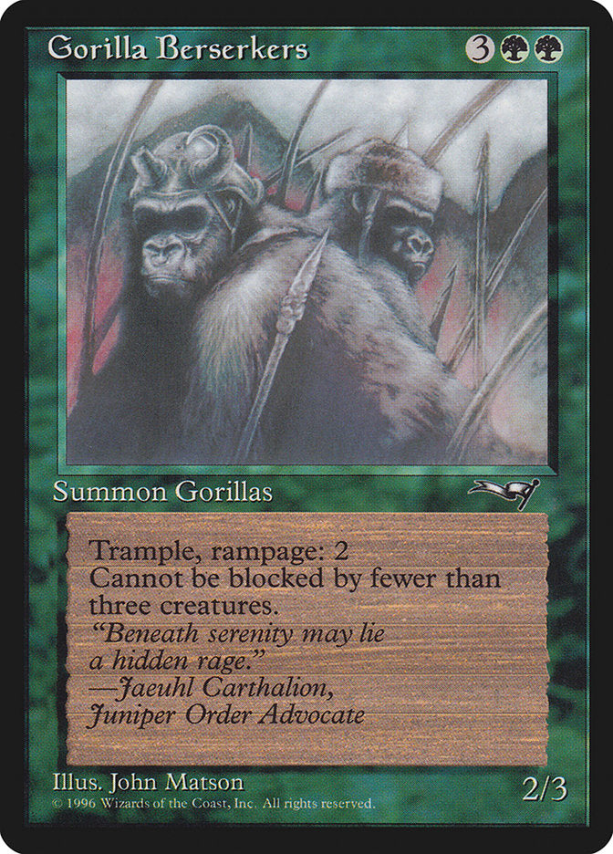 Gorilla Berserkers (Mouths Closed) [Alliances] | Odin's Place