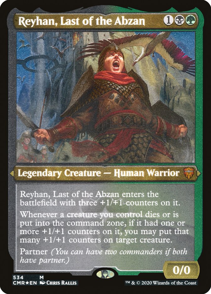 Reyhan, Last of the Abzan (Etched) [Commander Legends] | Odin's Place