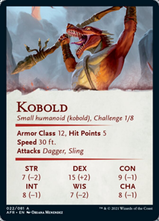 Kobold Art Card (Gold-Stamped Signature) [Dungeons & Dragons: Adventures in the Forgotten Realms Art Series] | Odin's Place