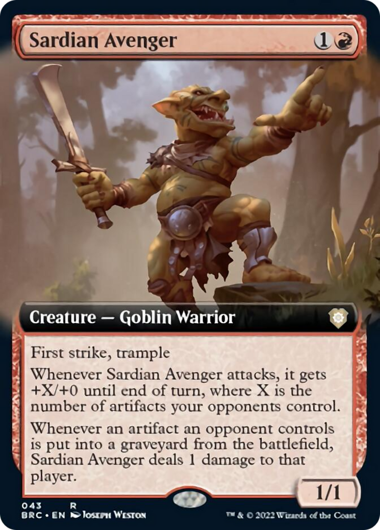 Sardian Avenger (Extended Art) [The Brothers' War Commander] | Odin's Place