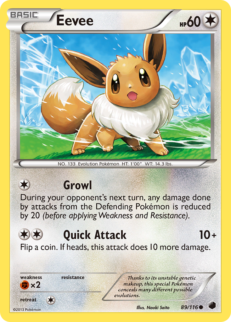 Eevee (89/116) [Black & White: Plasma Freeze] | Odin's Place