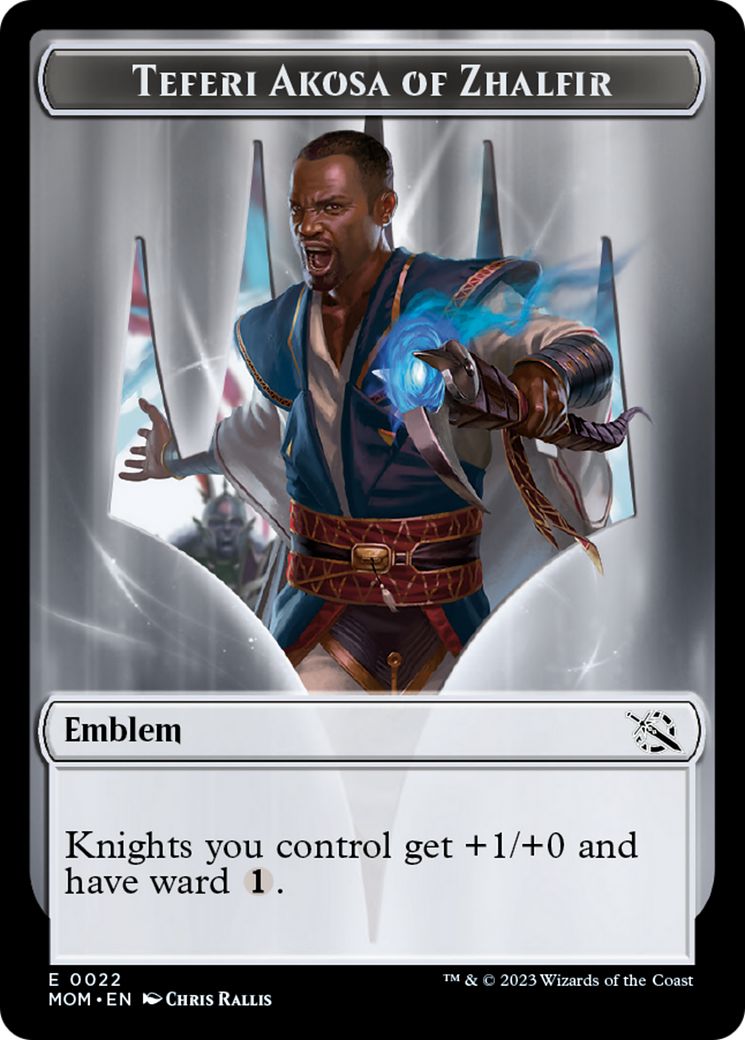Elemental (2) // Teferi Akosa of Zhalfir Emblem Double-Sided Token [March of the Machine Tokens] | Odin's Place