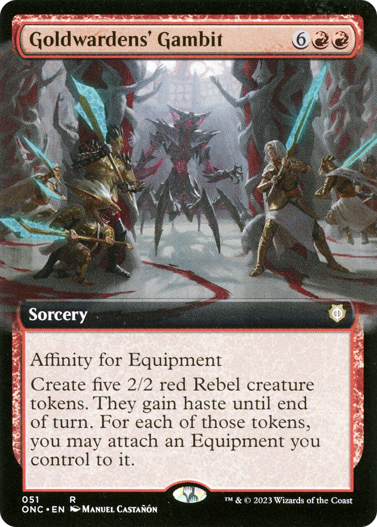 Goldwardens' Gambit (Extended Art) [Phyrexia: All Will Be One Commander] | Odin's Place