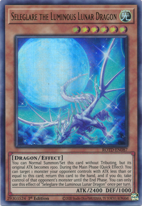 Seleglare the Luminous Lunar Dragon [ROTD-EN087] Ultra Rare | Odin's Place