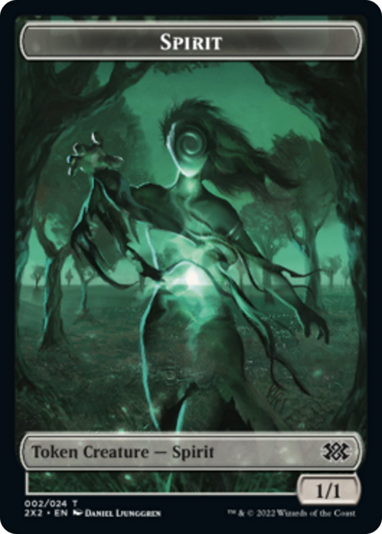 Cat Dragon // Spirit (002) Double-Sided Token [Double Masters 2022 Tokens] | Odin's Place