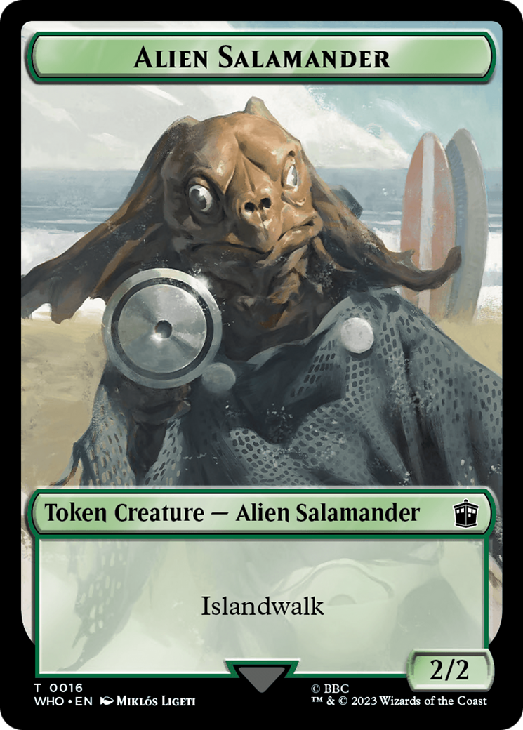 Alien Salamander // Alien Insect Double-Sided Token [Doctor Who Tokens] | Odin's Place