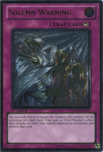 Solemn Warning [DREV-EN077] Ultimate Rare | Odin's Place