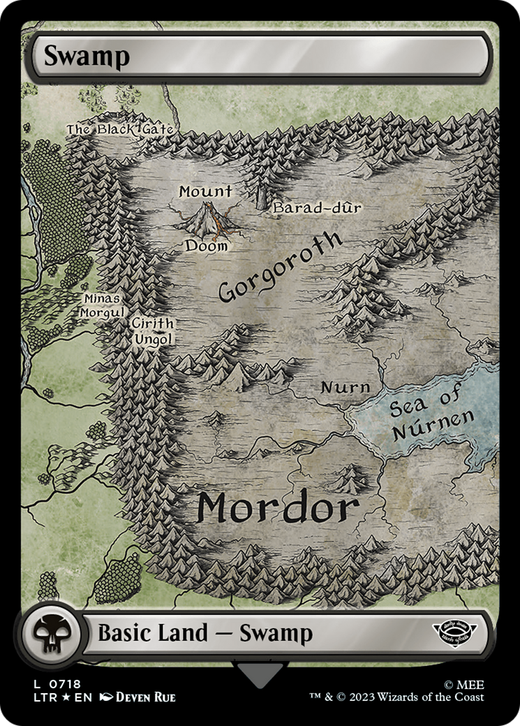 Swamp (0718) (Surge Foil) [The Lord of the Rings: Tales of Middle-Earth] | Odin's Place