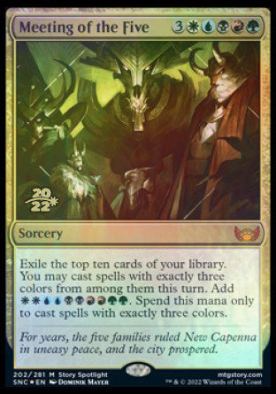Meeting of the Five [Streets of New Capenna Prerelease Promos] | Odin's Place