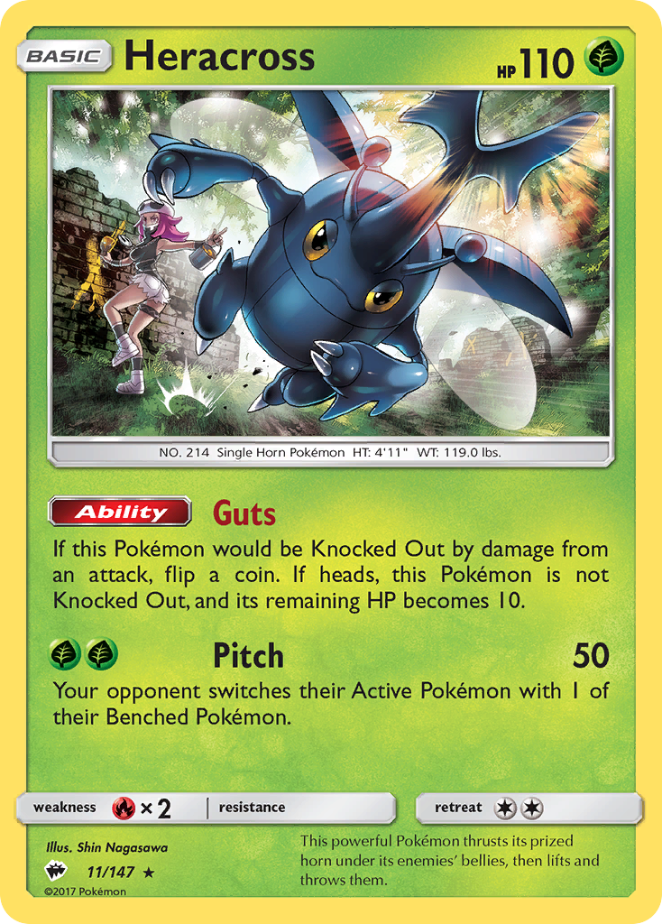 Heracross (11/147) [Sun & Moon: Burning Shadows] | Odin's Place