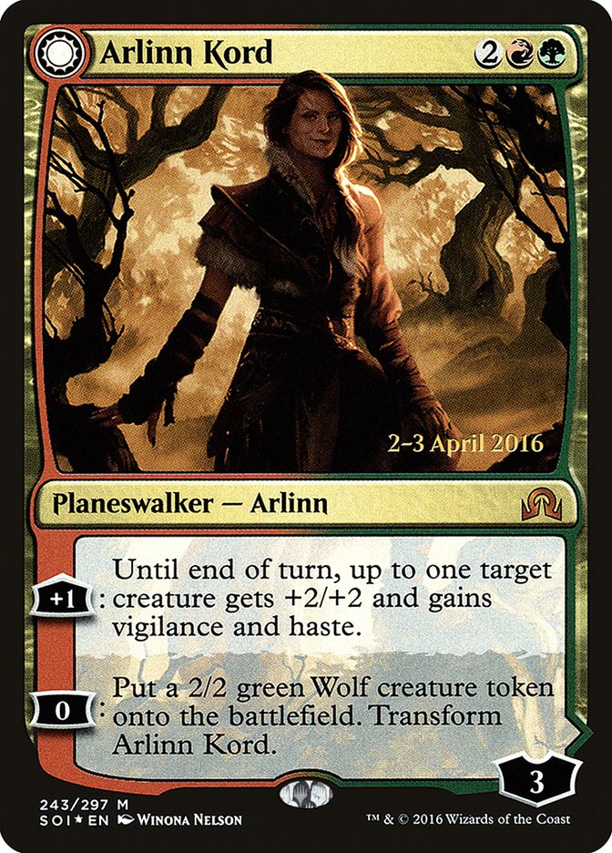 Arlinn Kord // Arlinn, Embraced by the Moon [Shadows over Innistrad Prerelease Promos] | Odin's Place