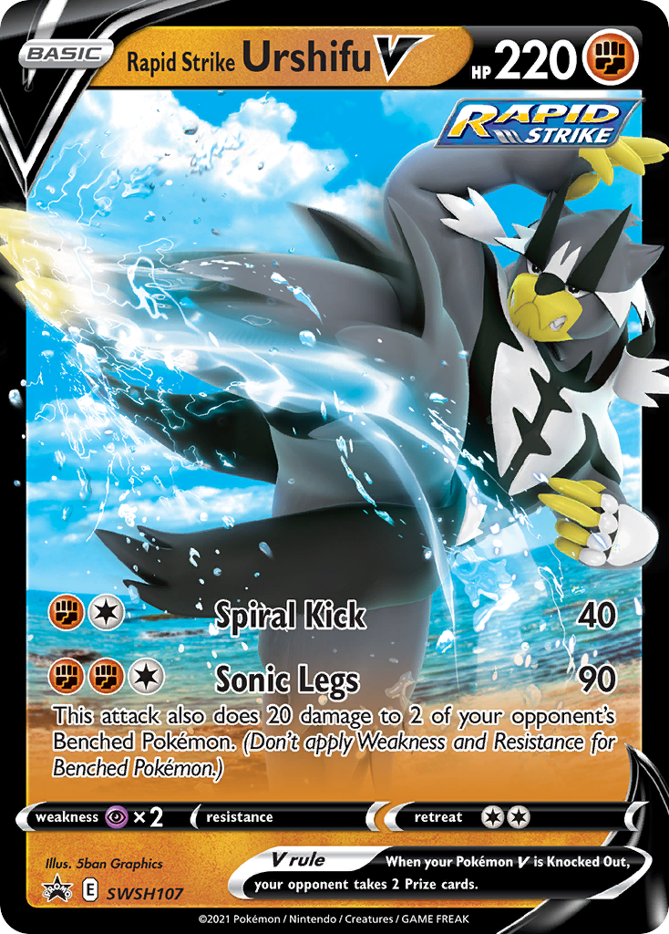 Rapid Strike Urshifu V (SWSH107) [Sword & Shield: Black Star Promos] | Odin's Place