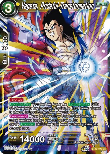 Vegeta, Prideful Transformation (Event Pack 08) (BT10-105) [Tournament Promotion Cards] | Odin's Place