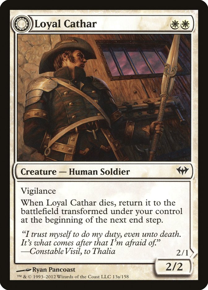 Loyal Cathar // Unhallowed Cathar [Dark Ascension] | Odin's Place