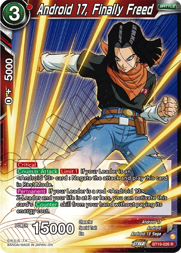 Android 17, Finally Freed (BT19-026) [Fighter's Ambition] | Odin's Place