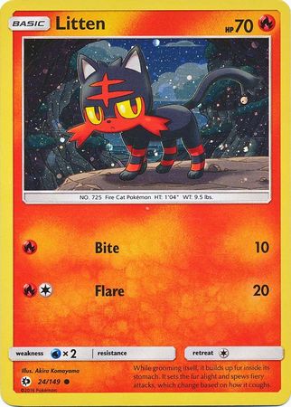 Litten (24/149) (Cosmos Holo) [Sun & Moon: Base Set] | Odin's Place