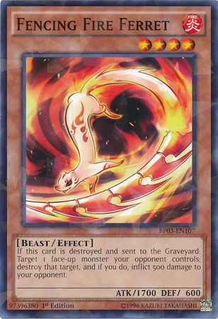 Fencing Fire Ferret [BP03-EN107] Shatterfoil Rare | Odin's Place