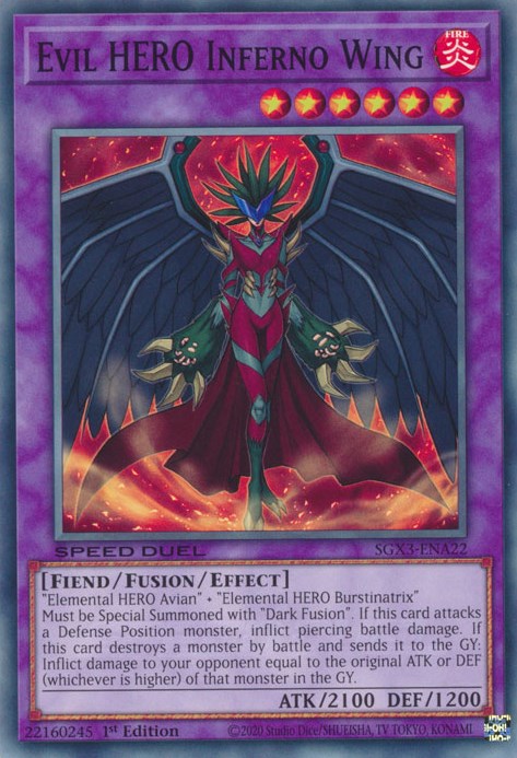 Evil HERO Inferno Wing [SGX3-ENA22] Common | Odin's Place