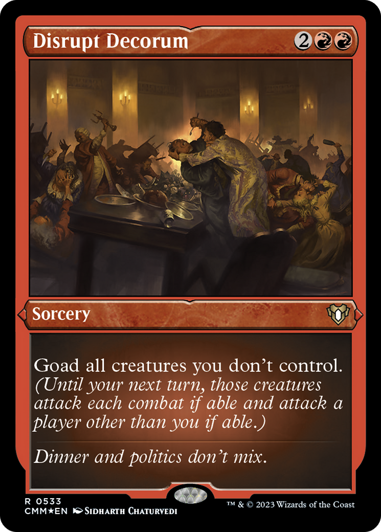 Disrupt Decorum (Foil Etched) [Commander Masters] | Odin's Place