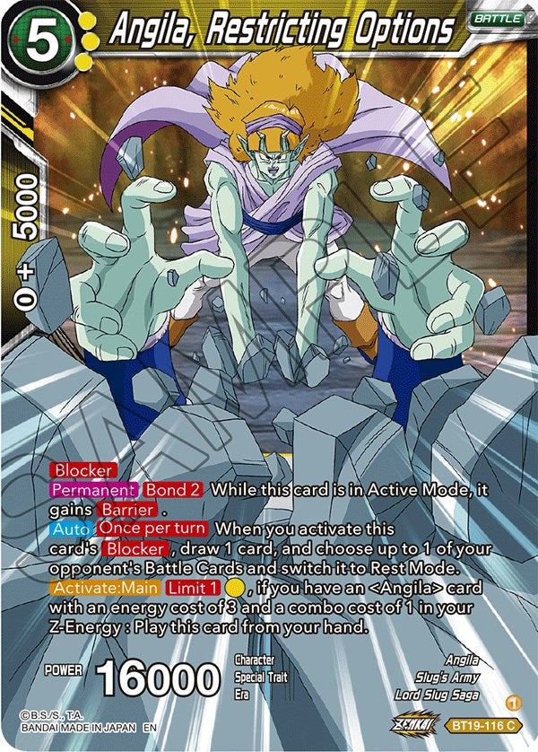 Angila, Restricting Options (BT19-116) [Fighter's Ambition] | Odin's Place