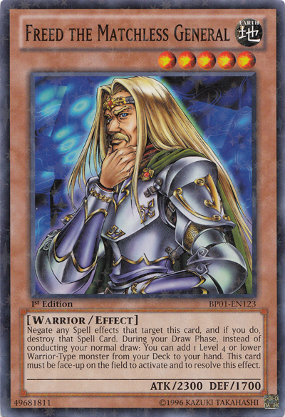 Freed the Matchless General [BP01-EN123] Starfoil Rare | Odin's Place