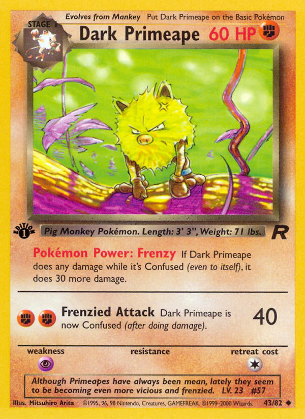 Dark Primeape (43/82) [Team Rocket 1st Edition] | Odin's Place