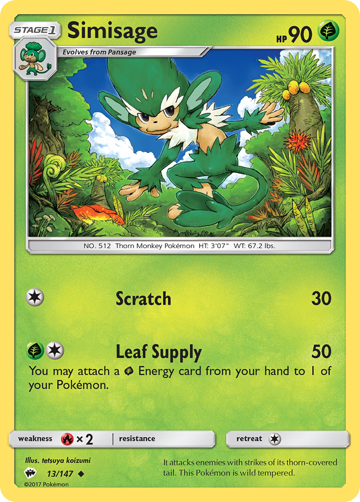 Simisage (13/147) [Sun & Moon: Burning Shadows] | Odin's Place