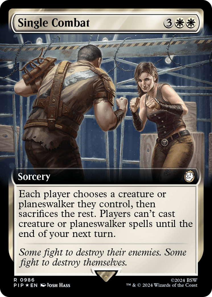 Single Combat (Extended Art) (Surge Foil) [Fallout] | Odin's Place