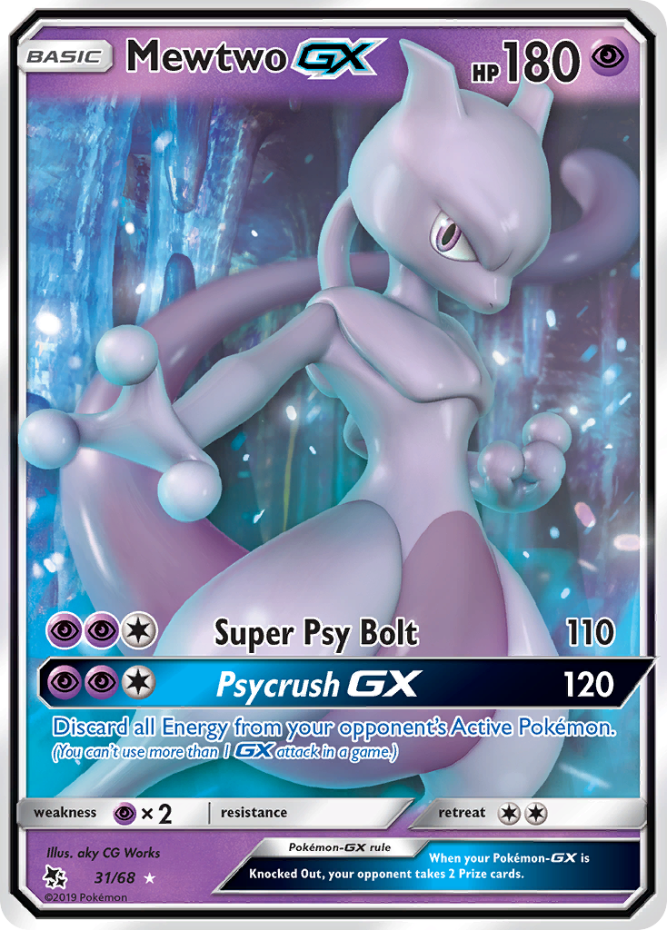Mewtwo GX (31/68) [Sun & Moon: Hidden Fates] | Odin's Place