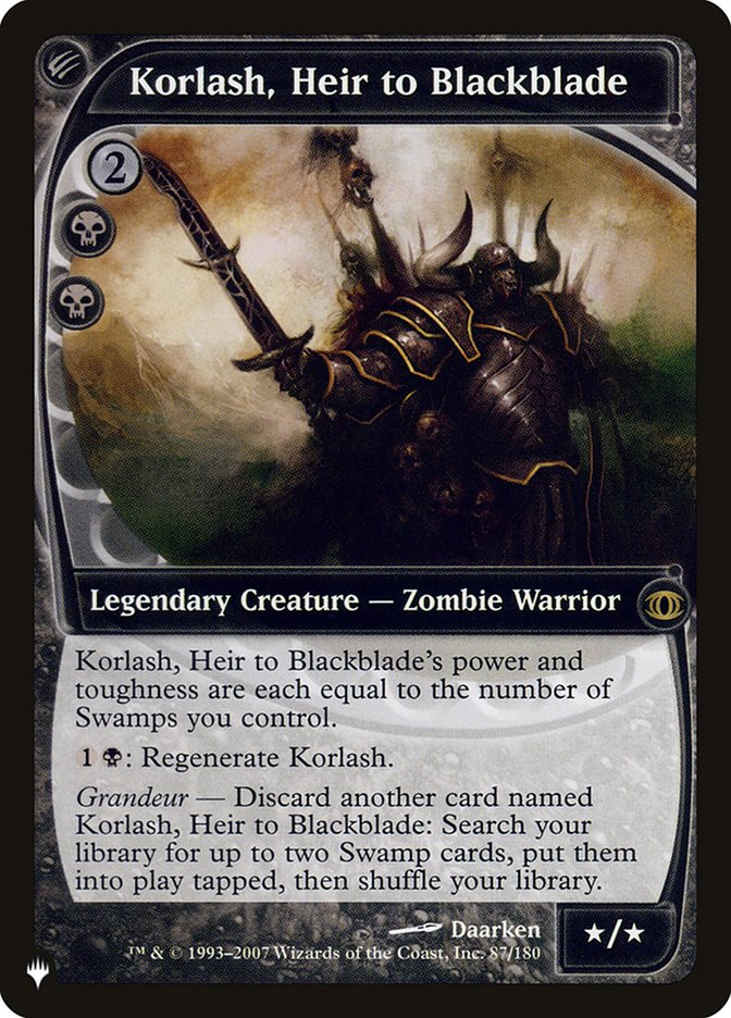 Korlash, Heir to Blackblade [The List] | Odin's Place