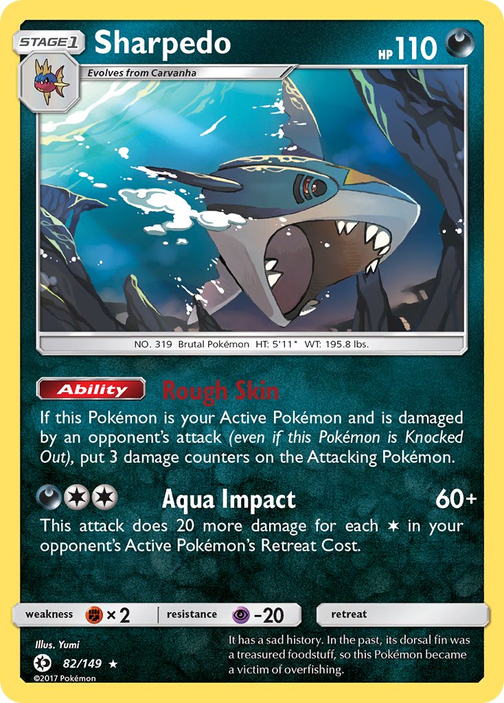 Sharpedo (82/149) (Cosmos Holo) (Blister Exclusive) [Sun & Moon: Base Set] | Odin's Place