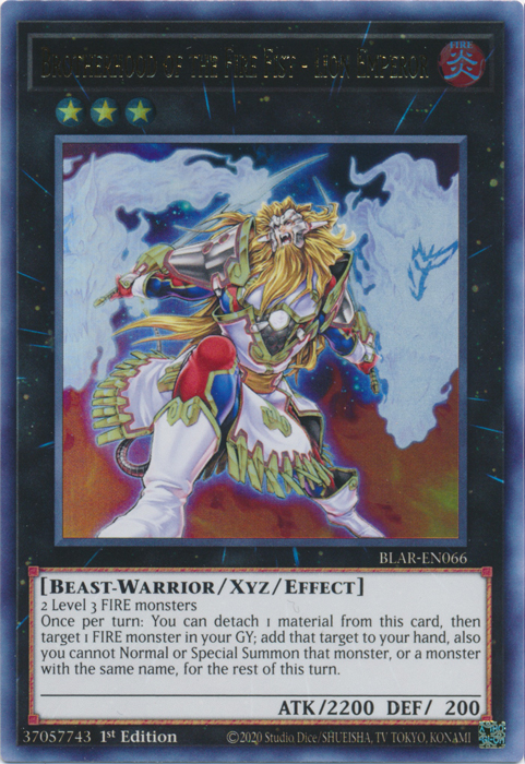 Brotherhood of the Fire Fist - Lion Emperor [BLAR-EN066] Ultra Rare | Odin's Place