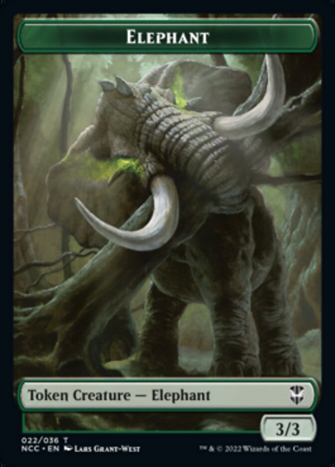 Clue // Elephant Double-Sided Token [Streets of New Capenna Commander Tokens] | Odin's Place