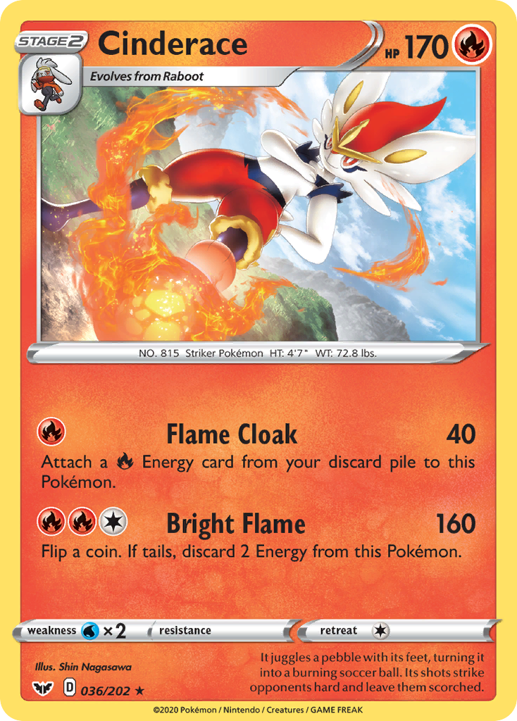 Cinderace (036/202) [Sword & Shield: Base Set] | Odin's Place