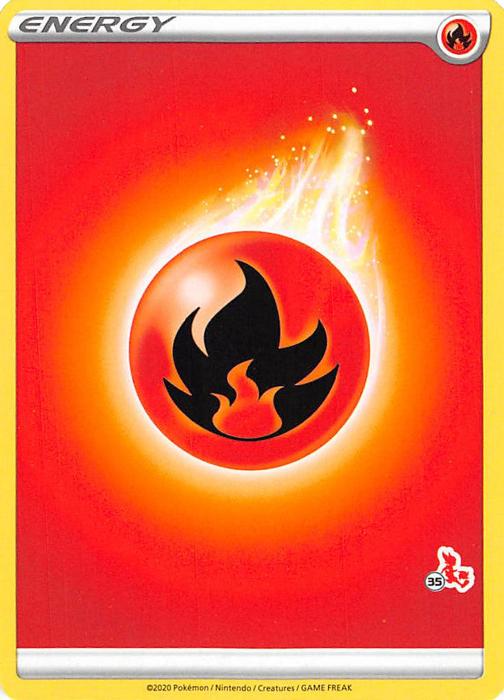 Fire Energy (Cinderace Stamp #35) [Battle Academy 2022] | Odin's Place