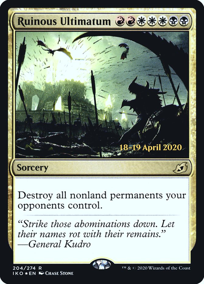 Ruinous Ultimatum [Ikoria: Lair of Behemoths Prerelease Promos] | Odin's Place