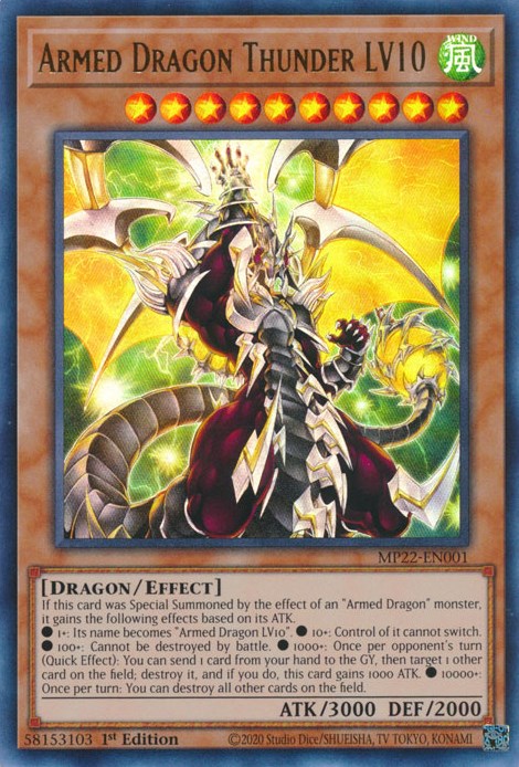 Armed Dragon Thunder LV10 [MP22-EN001] Ultra Rare | Odin's Place