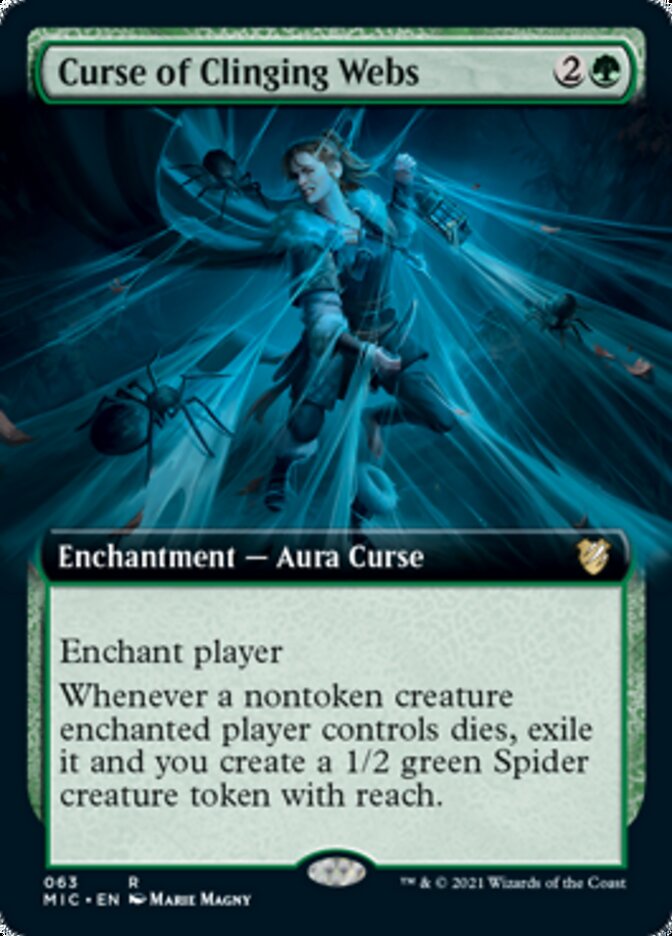 Curse of Clinging Webs (Extended Art) [Innistrad: Midnight Hunt Commander] | Odin's Place