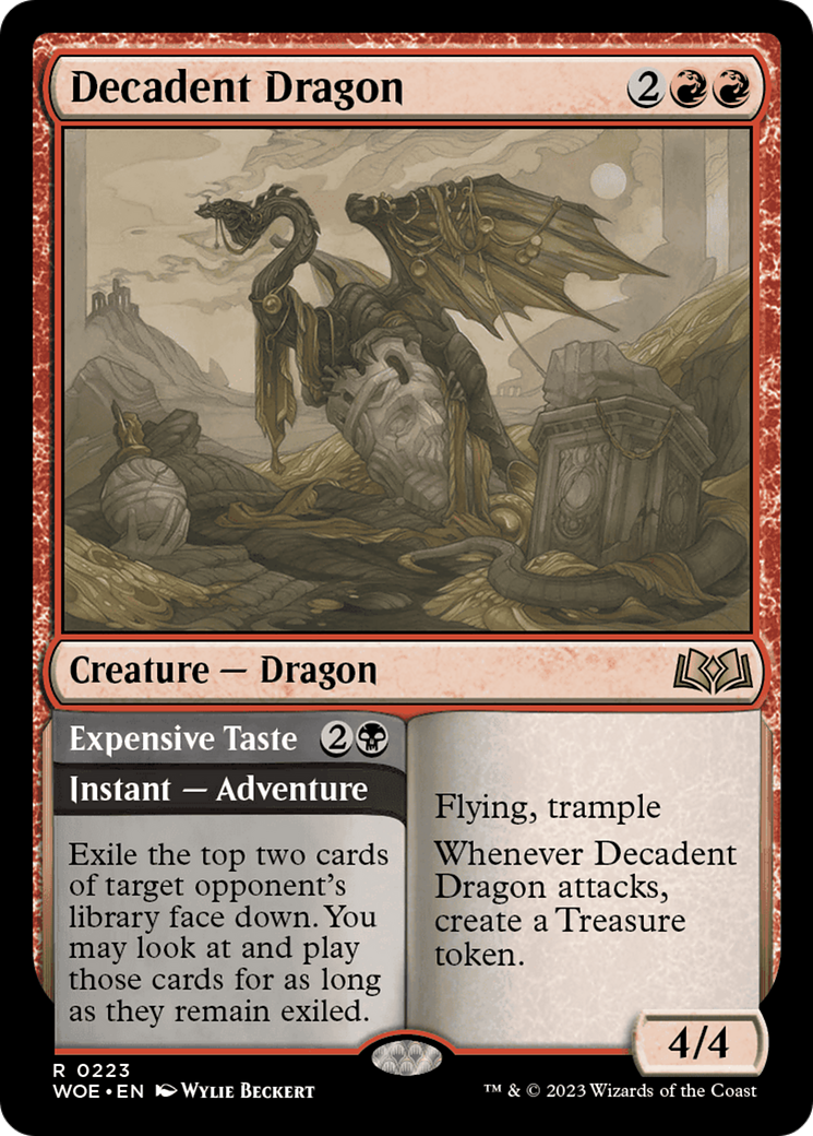 Decadent Dragon // Expensive Taste [Wilds of Eldraine] | Odin's Place