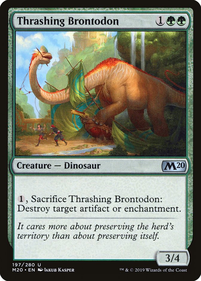 Thrashing Brontodon (197) [Core Set 2020] | Odin's Place