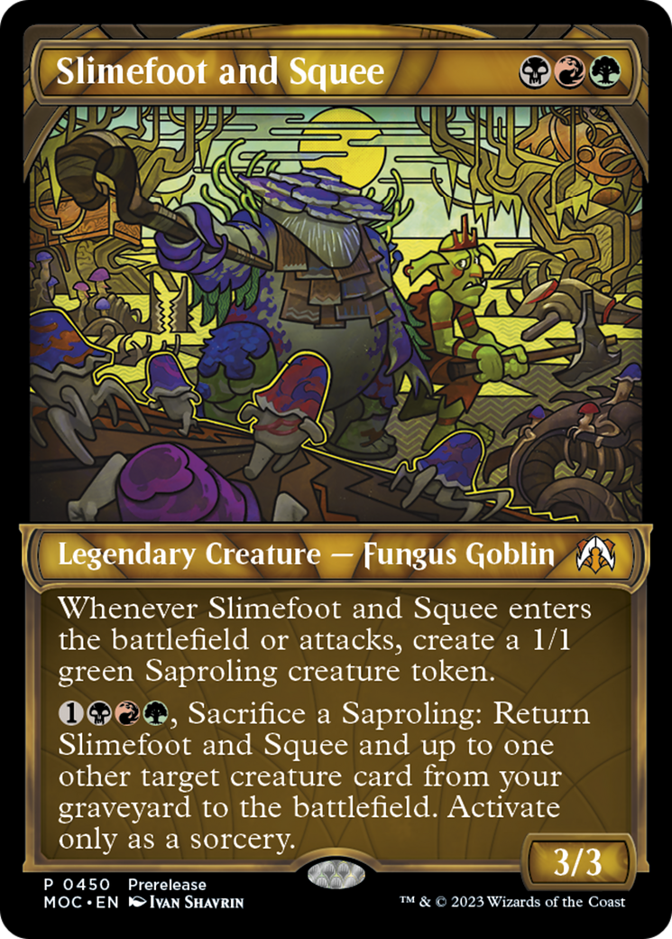 Slimefoot and Squee (Showcase Planar Booster Fun) [March of the Machine Commander Prerelease Promos] | Odin's Place