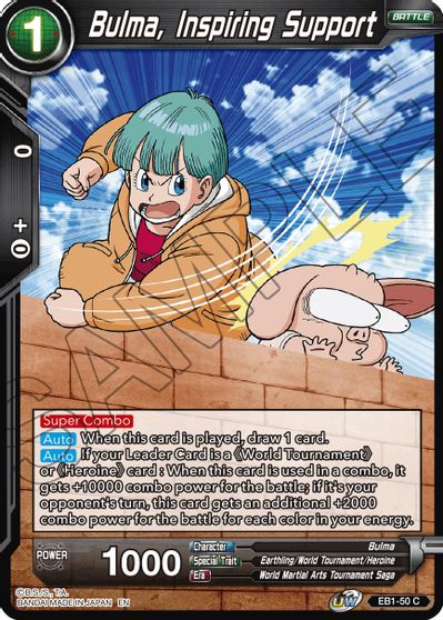 Bulma, Inspiring Support (EB1-50) [Battle Evolution Booster] | Odin's Place