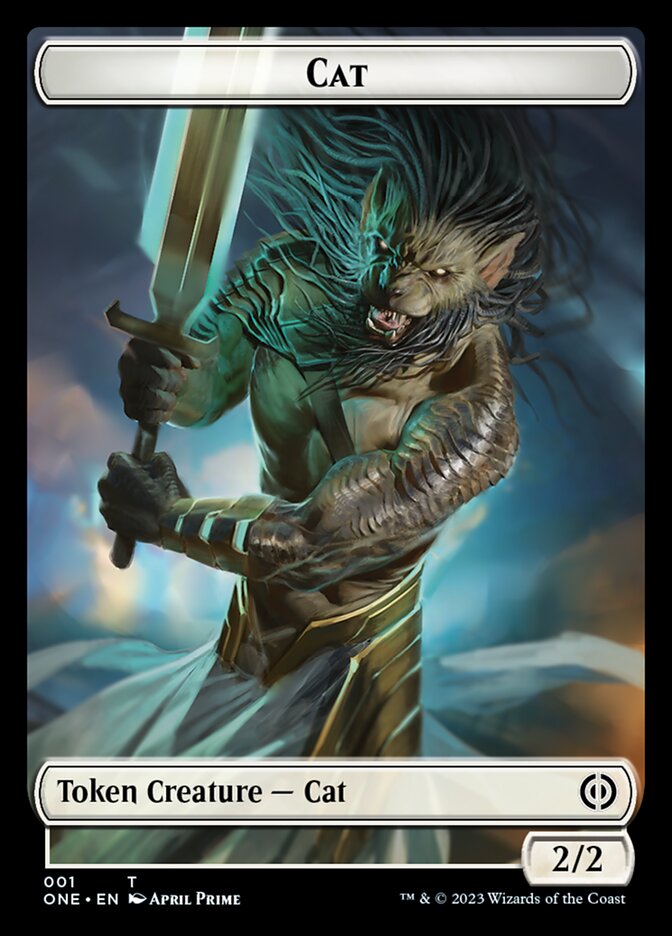 Phyrexian Mite (011) // Cat Double-Sided Token [Phyrexia: All Will Be One Tokens] | Odin's Place