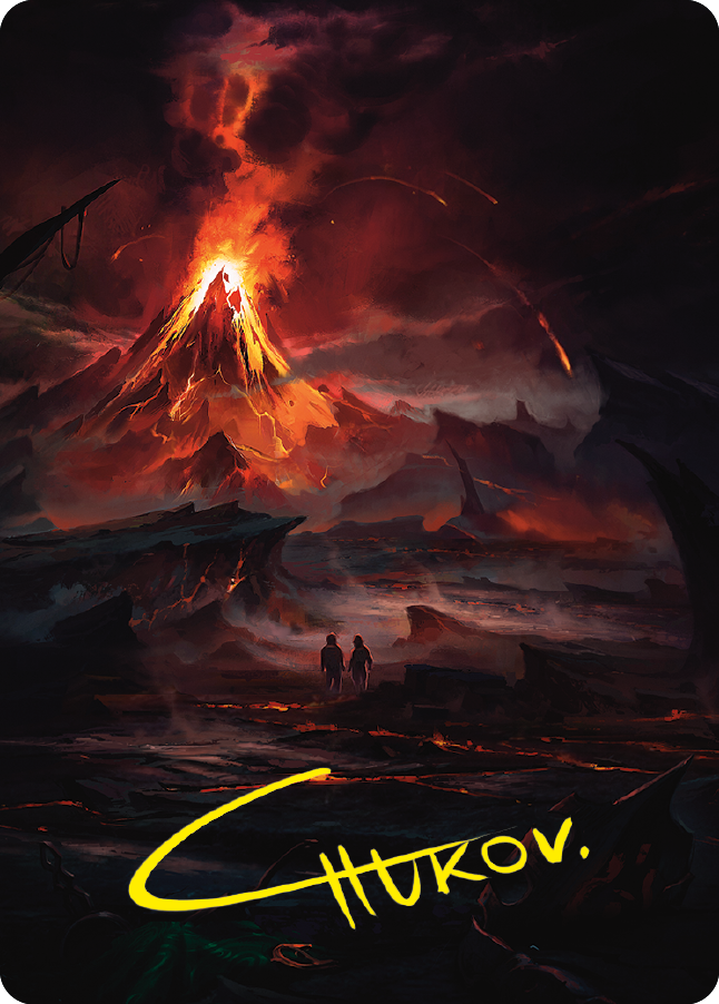 Valley of Gorgoroth Art Card (Gold-Stamped Signature) [The Lord of the Rings: Tales of Middle-earth Art Series] | Odin's Place