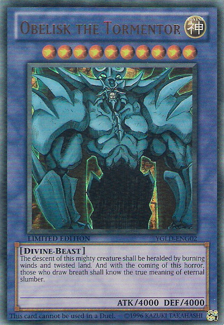 Obelisk the Tormentor [YGLD-ENG02] Ultra Rare | Odin's Place